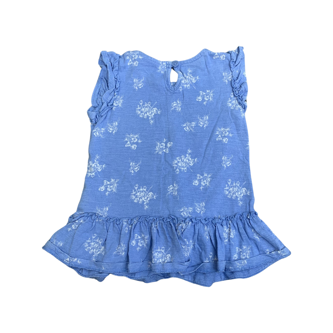Next Blue And White Floral Top 9-12 Months