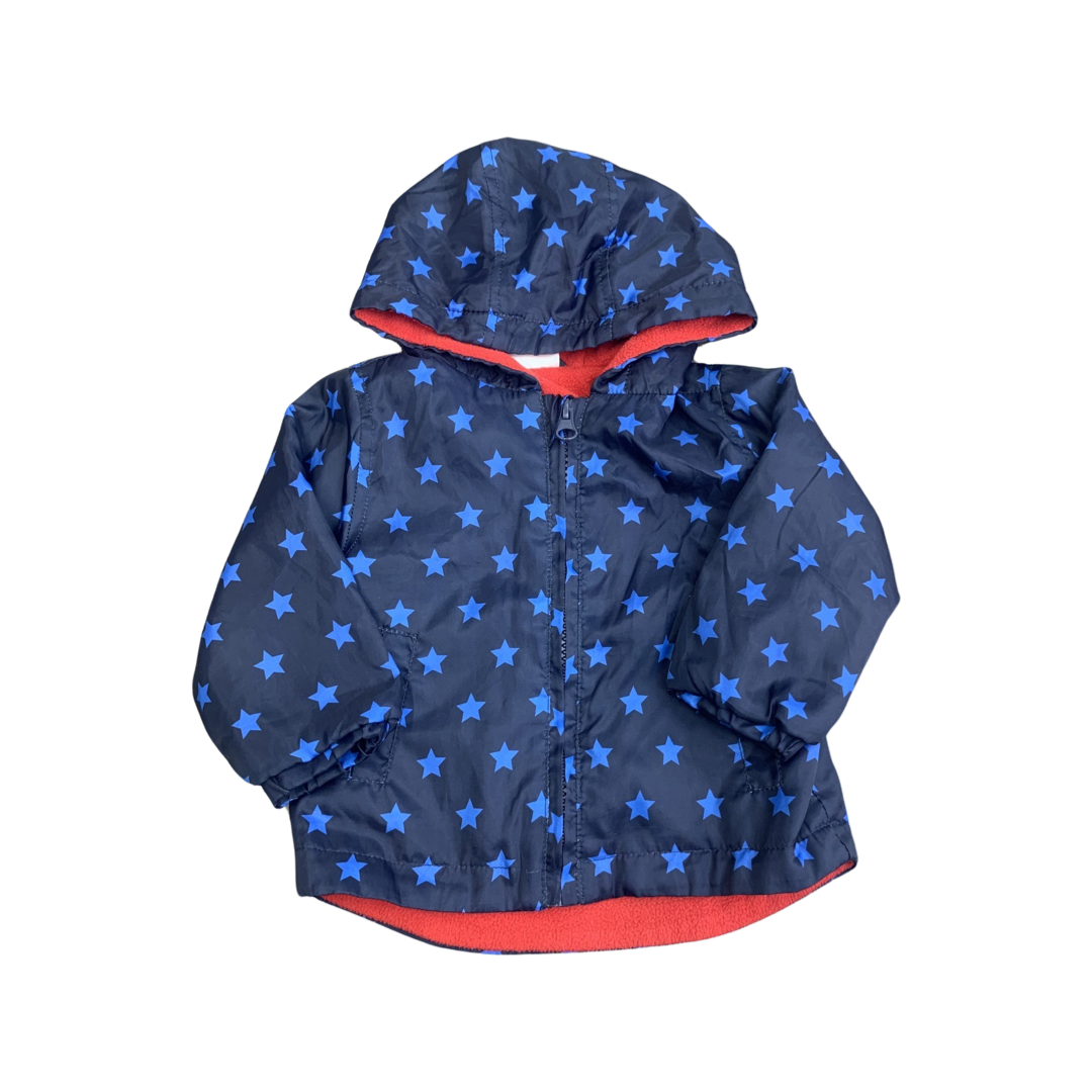 Baby Fleece Lined Star Patterned Raincoat 6-9 Months