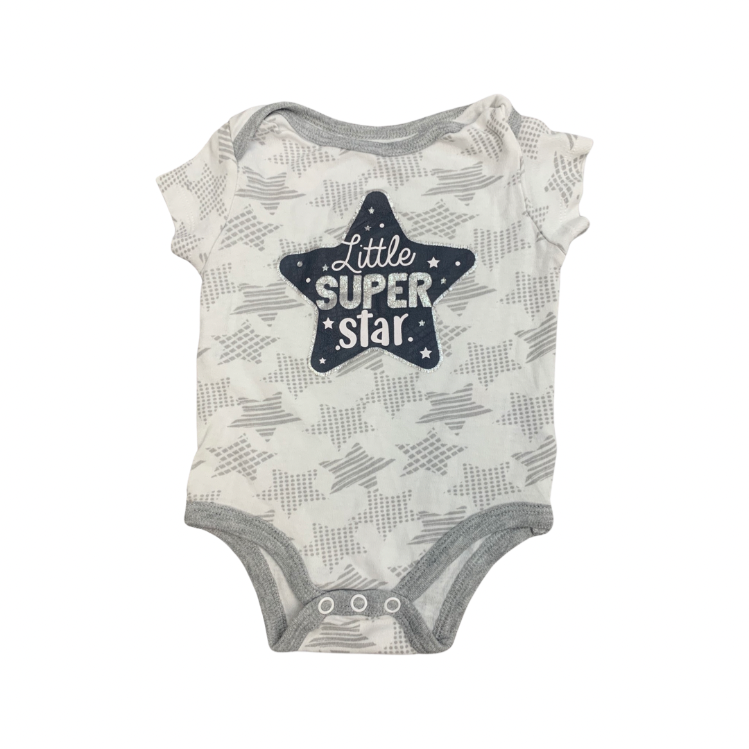 Pep&Co 'Little Super Star' Short Sleeve Grow 3-6 Months/18lbs