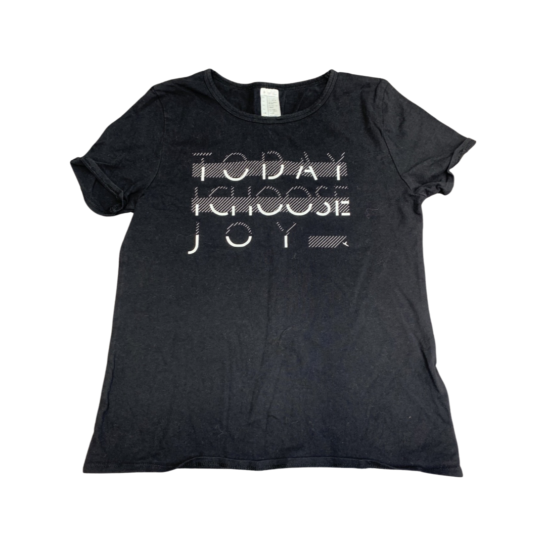 Decathlon Today I Choose Joy Black T-Shirt 10-11 Years