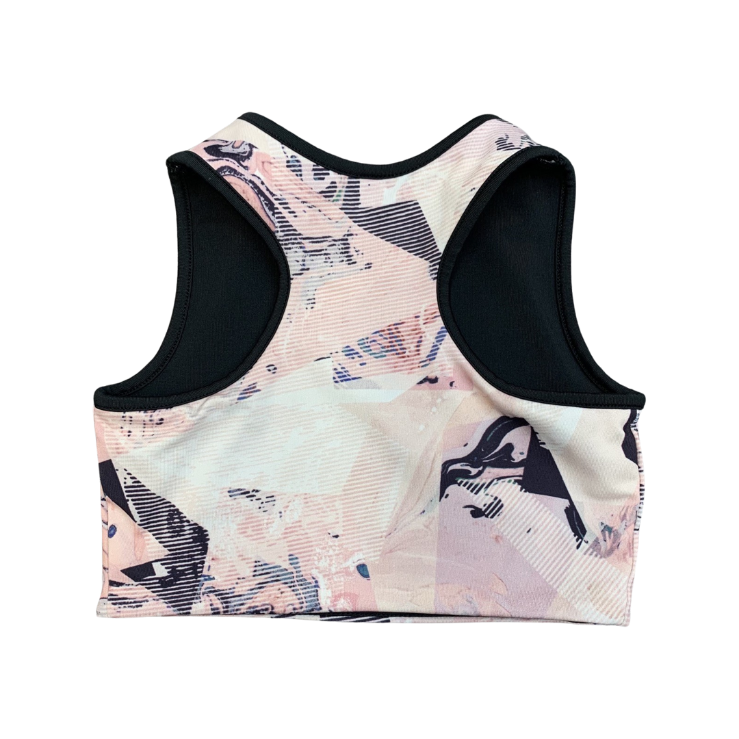 F&F Patterned Activewear Crop Top 7-8 Years