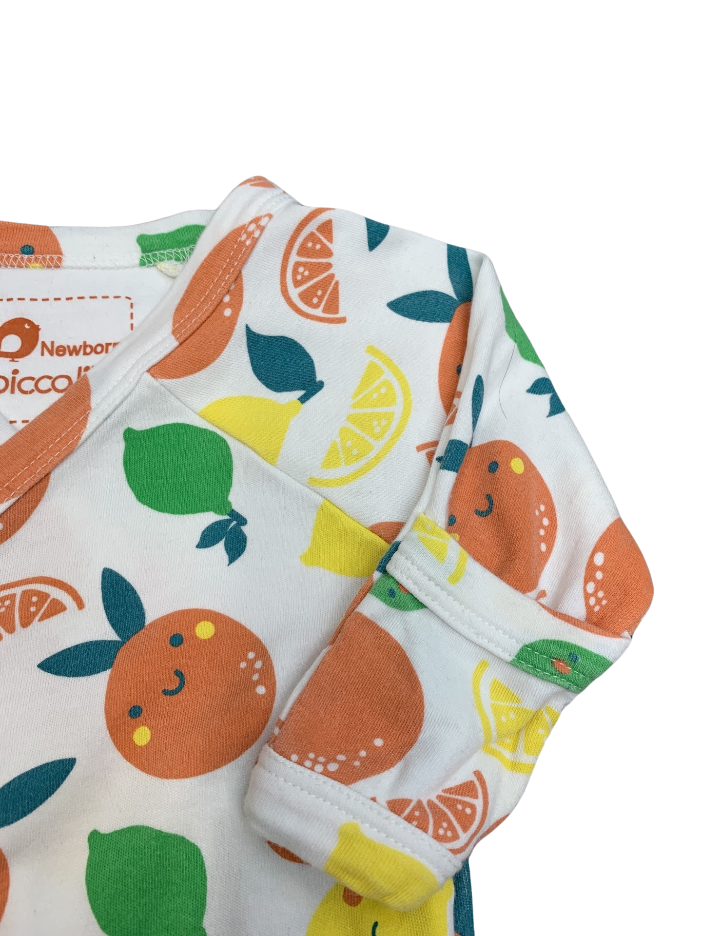 Piccalilly Fruit Patterned Organic Cotton Grow Newborn
