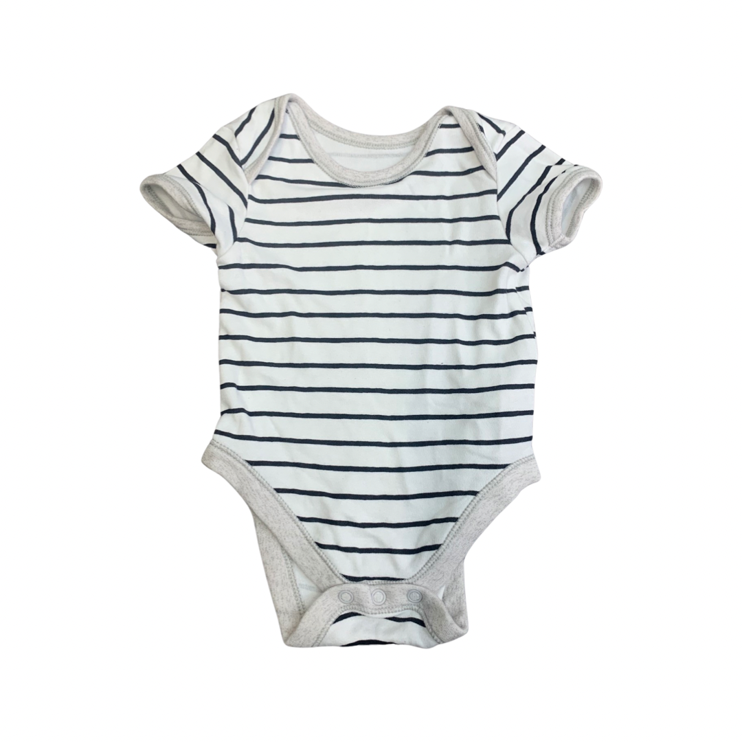 George Striped Short Sleeve Grows 3-6 Months