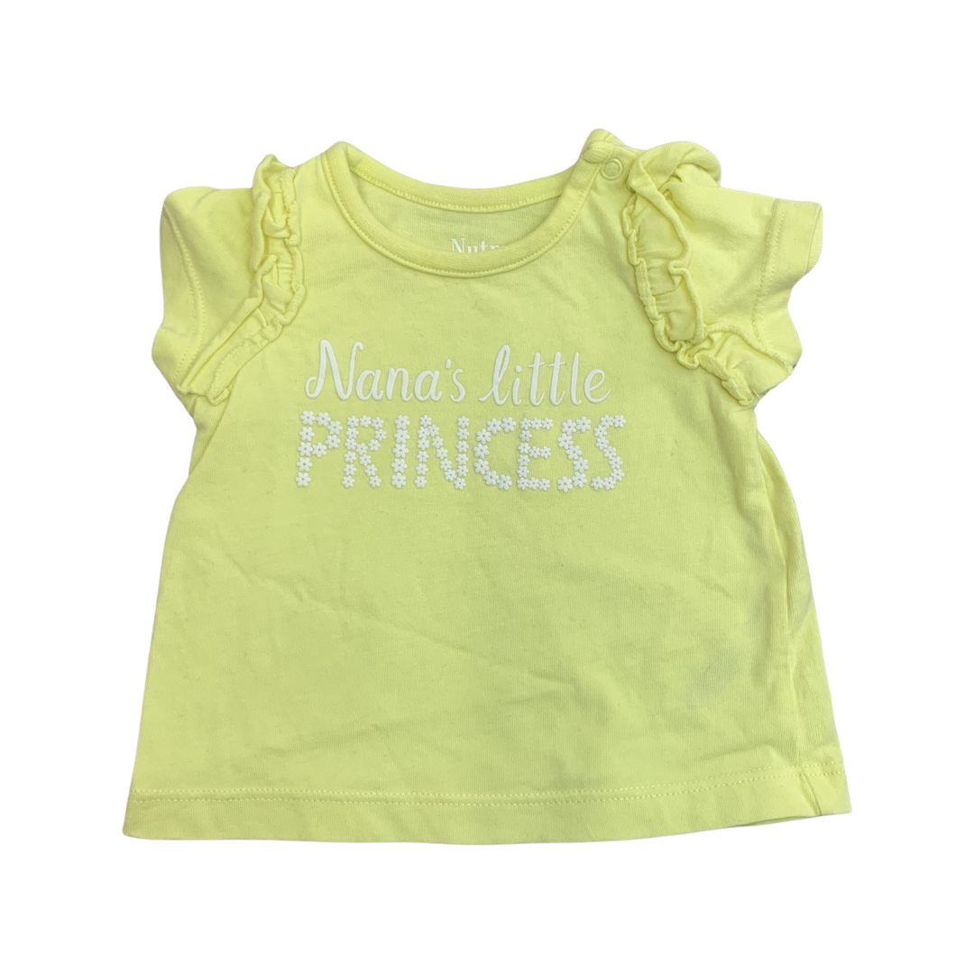 Nutmeg 'Nanna's Little Princess' T Shirt 0-3 Months/13lbs
