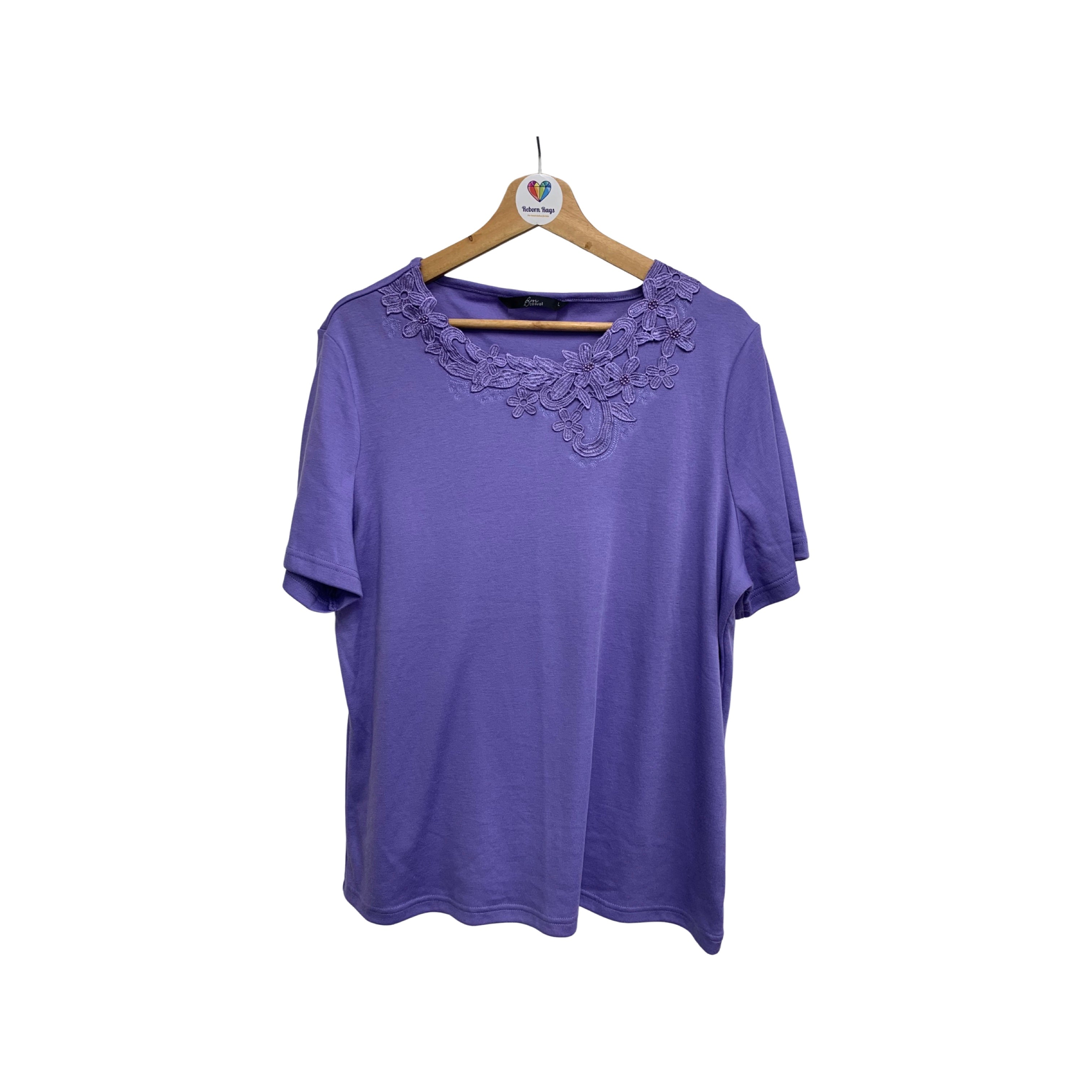 BM Casual Embroidered T Shirt Size L (12-14)