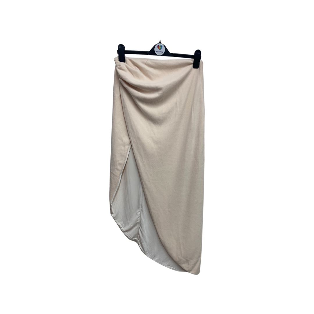 Unknown Brand Cream Maxi Skirt with Split detail Size 12