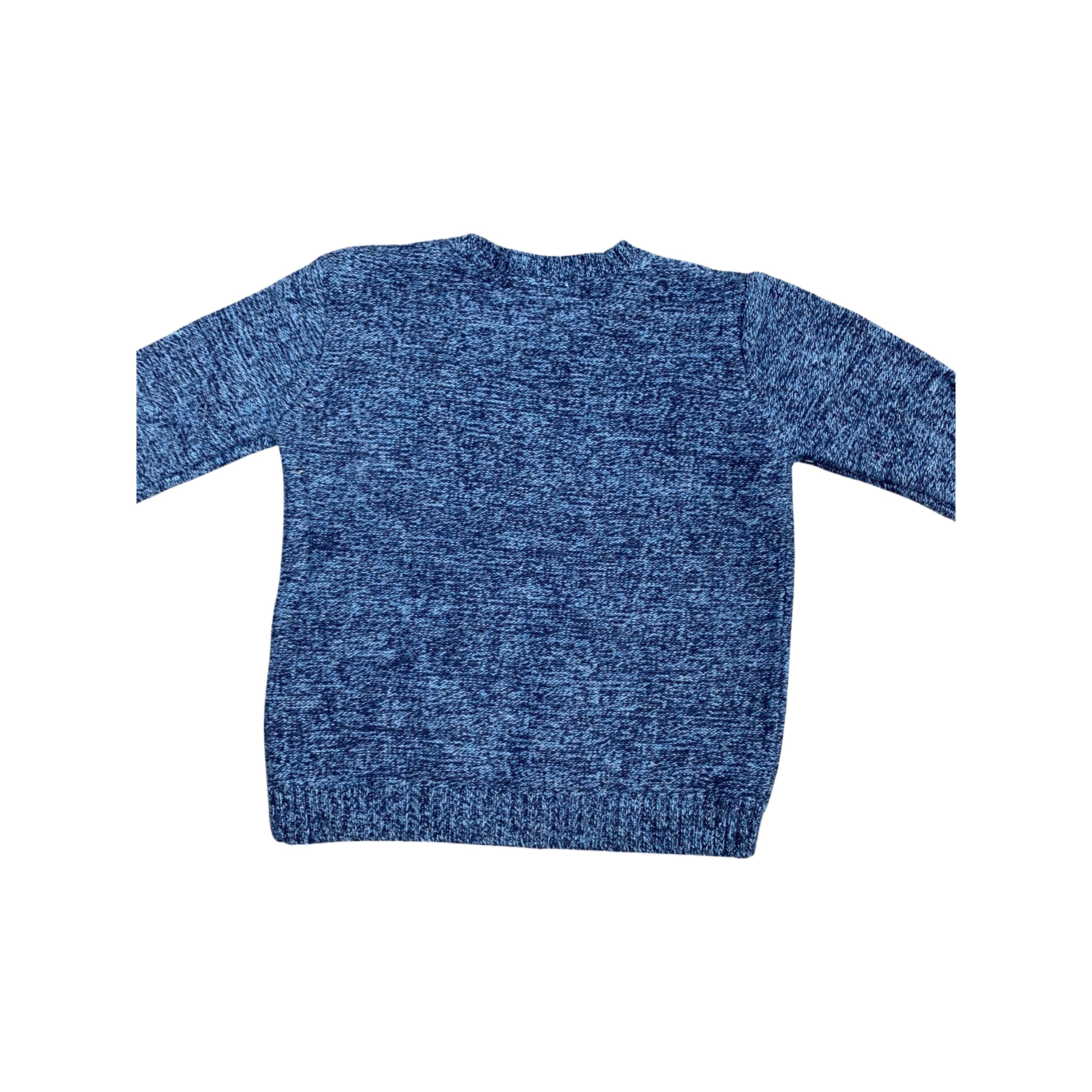 La Redoute 'Hi Boy' Embroidered Knit Jumper Baby Boy 9-12 Months/74cm