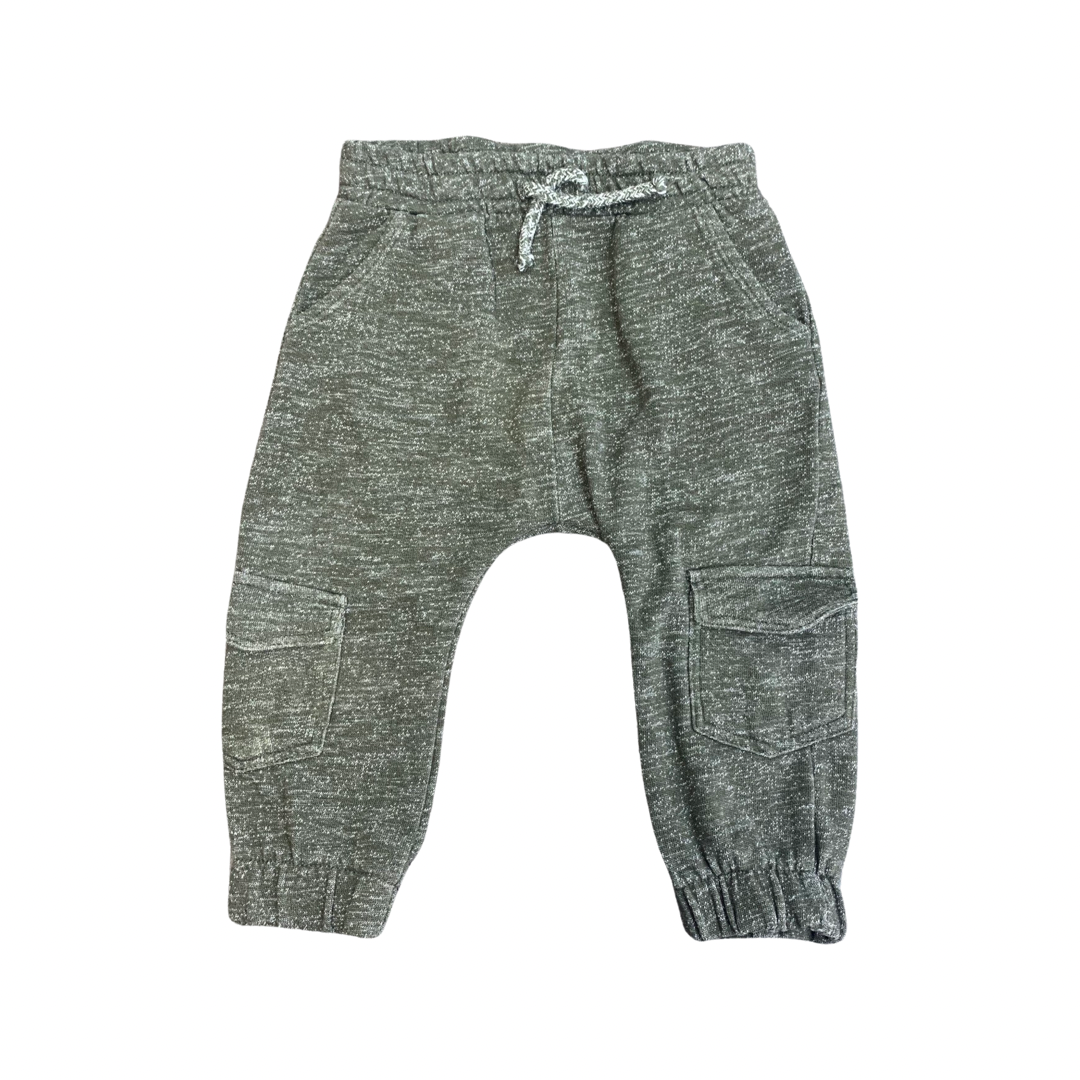 Nutmeg Green Speckled Joggers With Pocket Detailing 9-12 Months