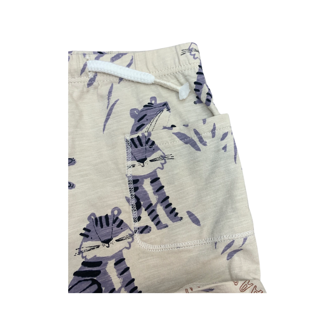 Next Tiger Patterned jersey Shorts 3-6 Months/18lbs
