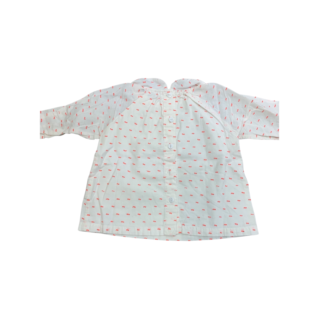 DP..am Embroidered Long Sleeve Blouse 6 Months/67cm