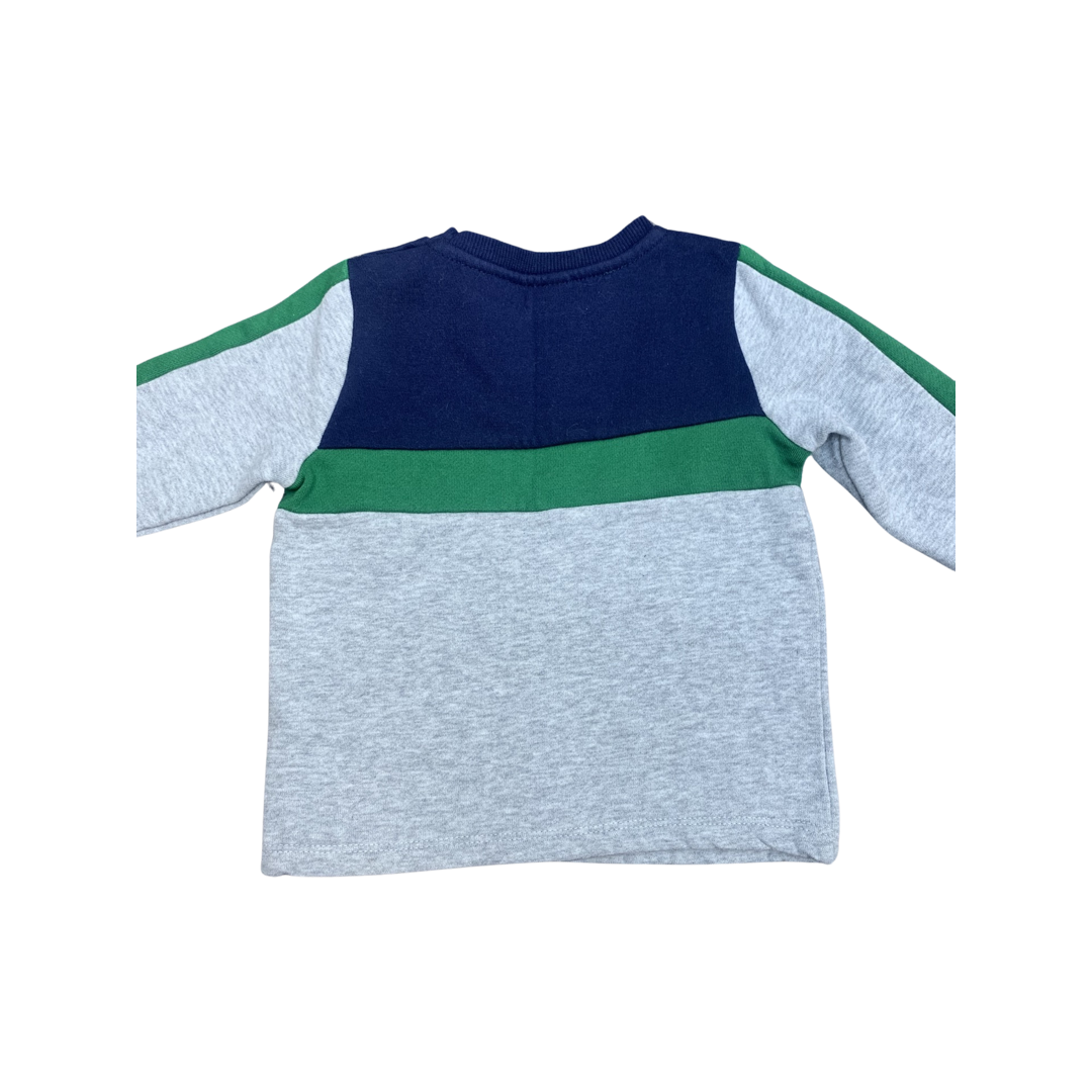 F&F 'Always Cool' Colour Block Jersey jumper 9-12 Months/24lbs