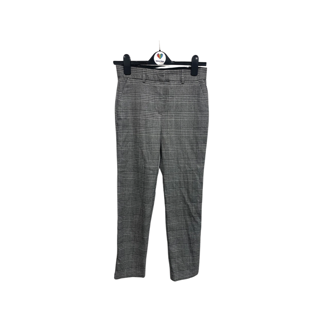 F&F Grey Plaid Office WearTrousers Size 6