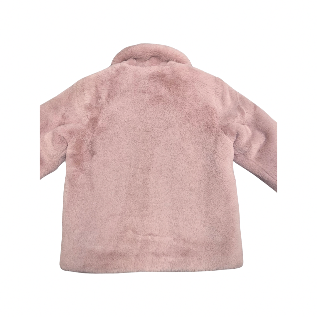 Primark Pink Faux Fur Coat 11-12 Years/152cm