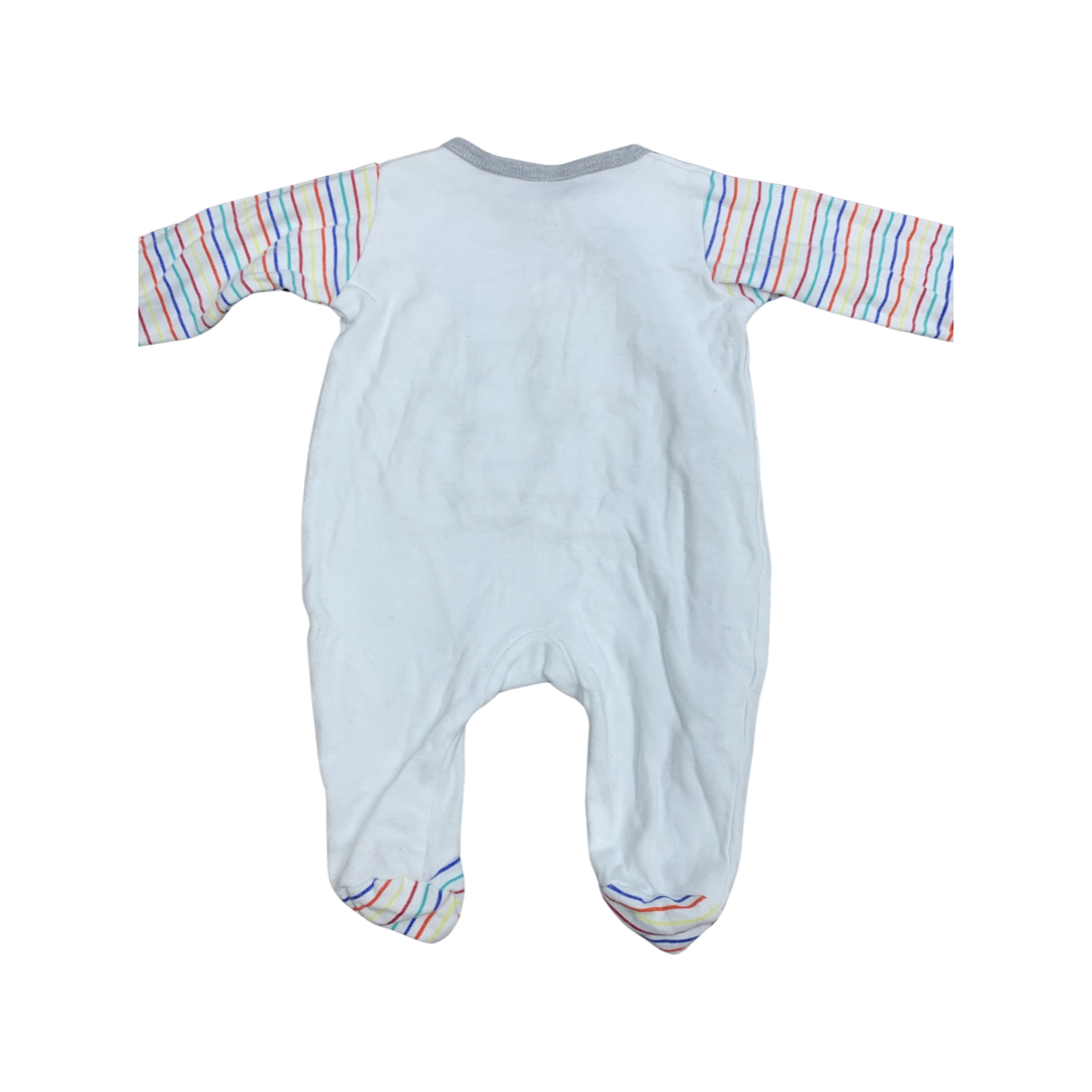 B&M 'B' Embroidered Sleepsuit 0-3 Months