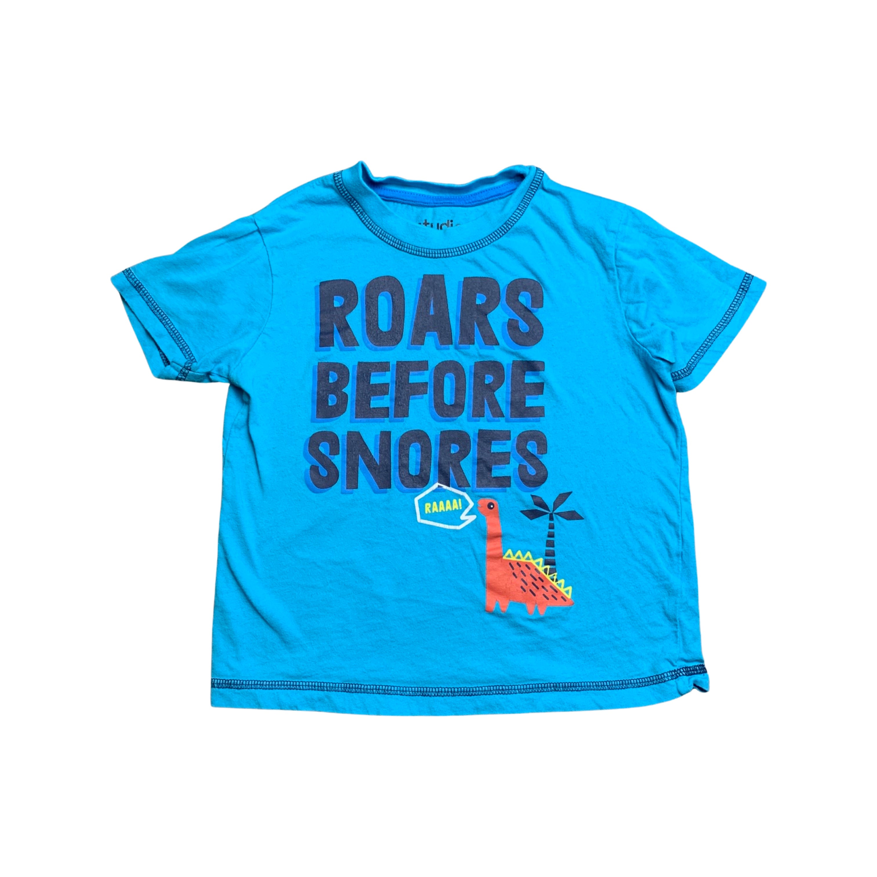 Studio 'Roars Before Snores' Pyjama T Shirt Boys 5-6 Years