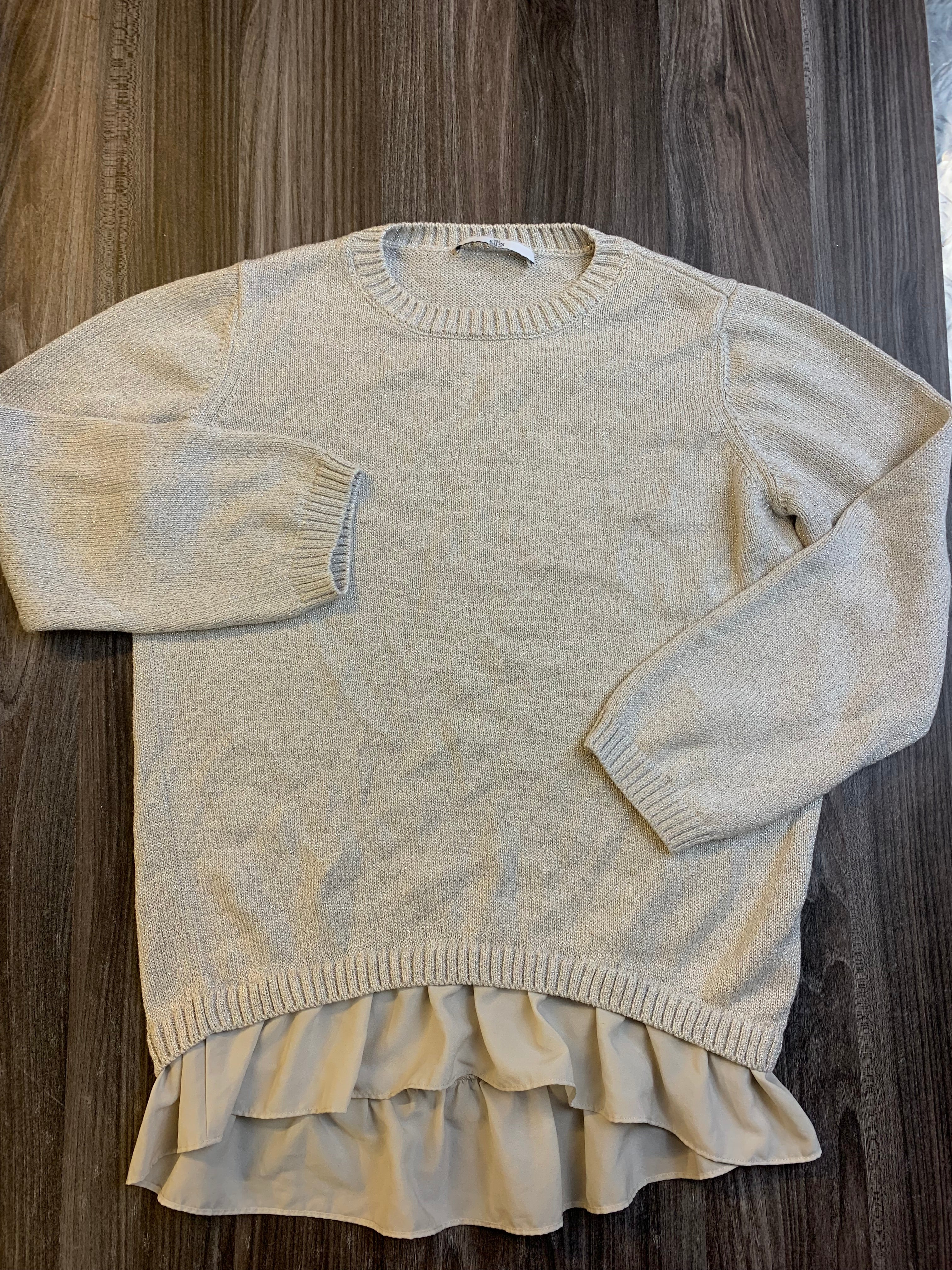 M&S Sparkle Jumper With Ruffles Girls 13-14 Years