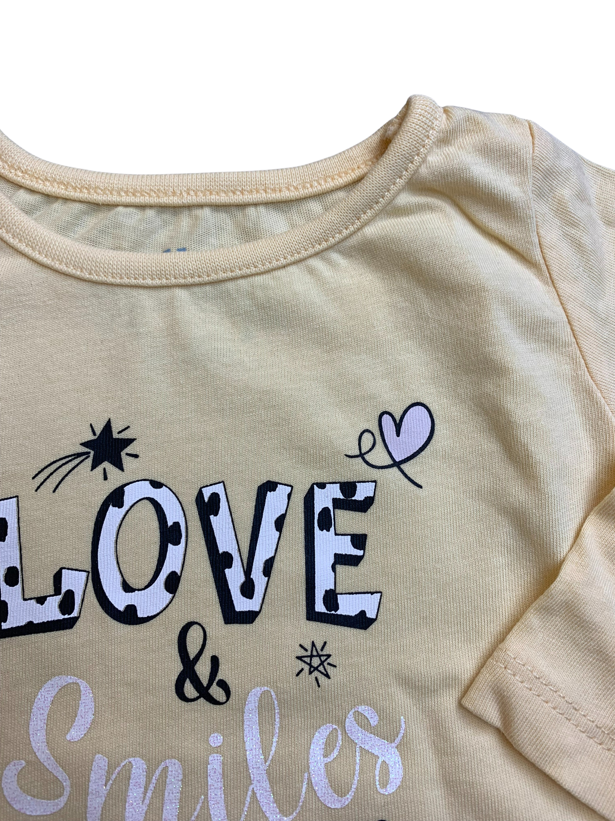 Lullaby 'Love & Smiles' Printed Long Sleeve T Shirt Baby Girl 0-3 Months/12lbs
