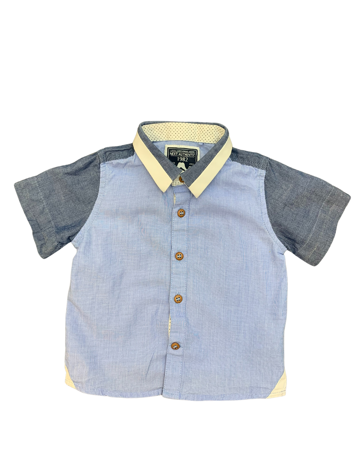 Next Short Sleeve Cotton Shirt Baby Boy 6-9 Months/21lbs