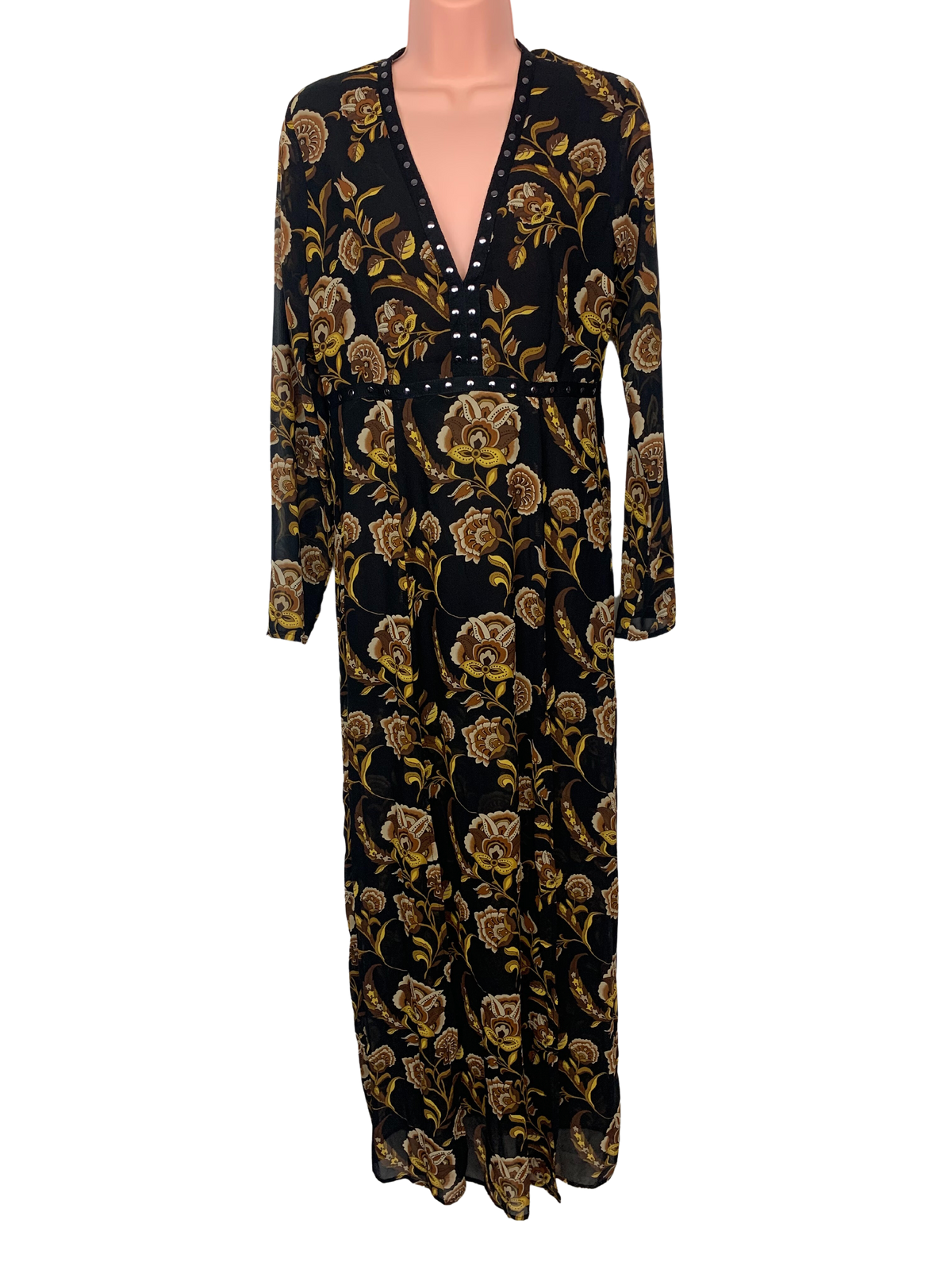 Forever 21 Floral Long Sleeve Maxi Dress Size M